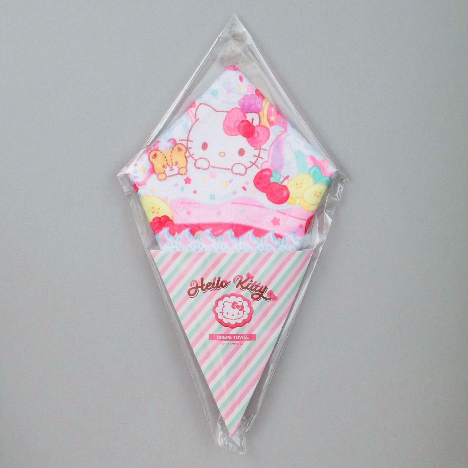サンリオ ハローキティ タオルハンカチ クレープ柄