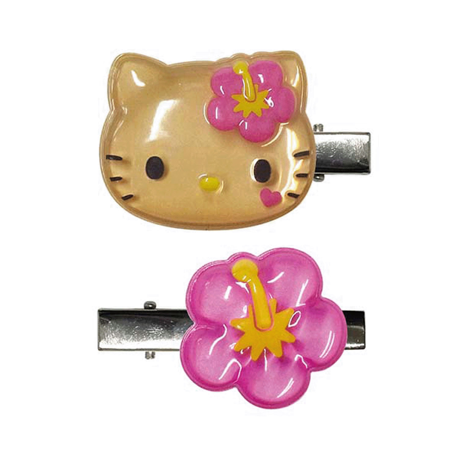 ハローキティ  ぷっくりったいヘアクリップ2P 日焼け