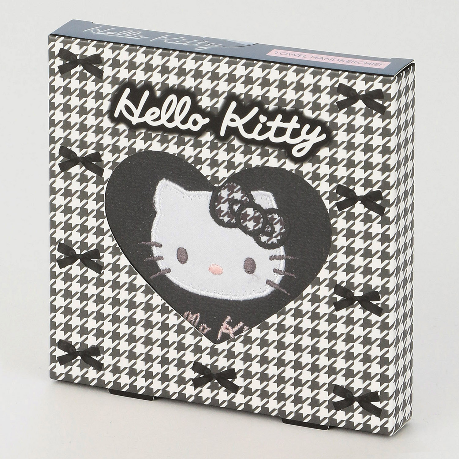 サンリオ ハローキティ タオルハンカチ ブラック - 画像1