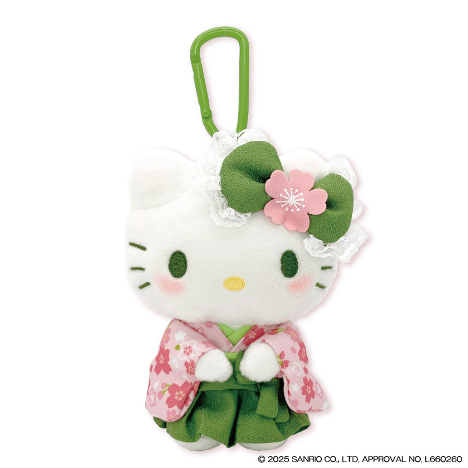 ハローキティ ぬいぐるみエコバッグ 抹茶着物 - 画像2