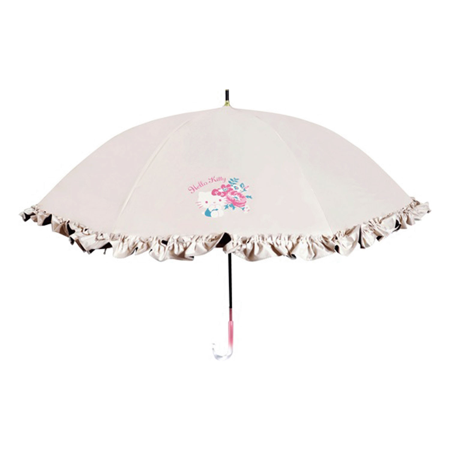 サンリオ ハローキティ 晴雨兼用長傘 フリル - 画像1