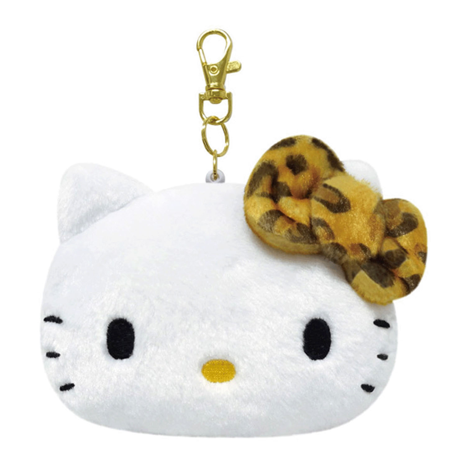 サンリオ ハローキティヒョウ柄シリーズ フェイスパスケース ブラウン - 画像1