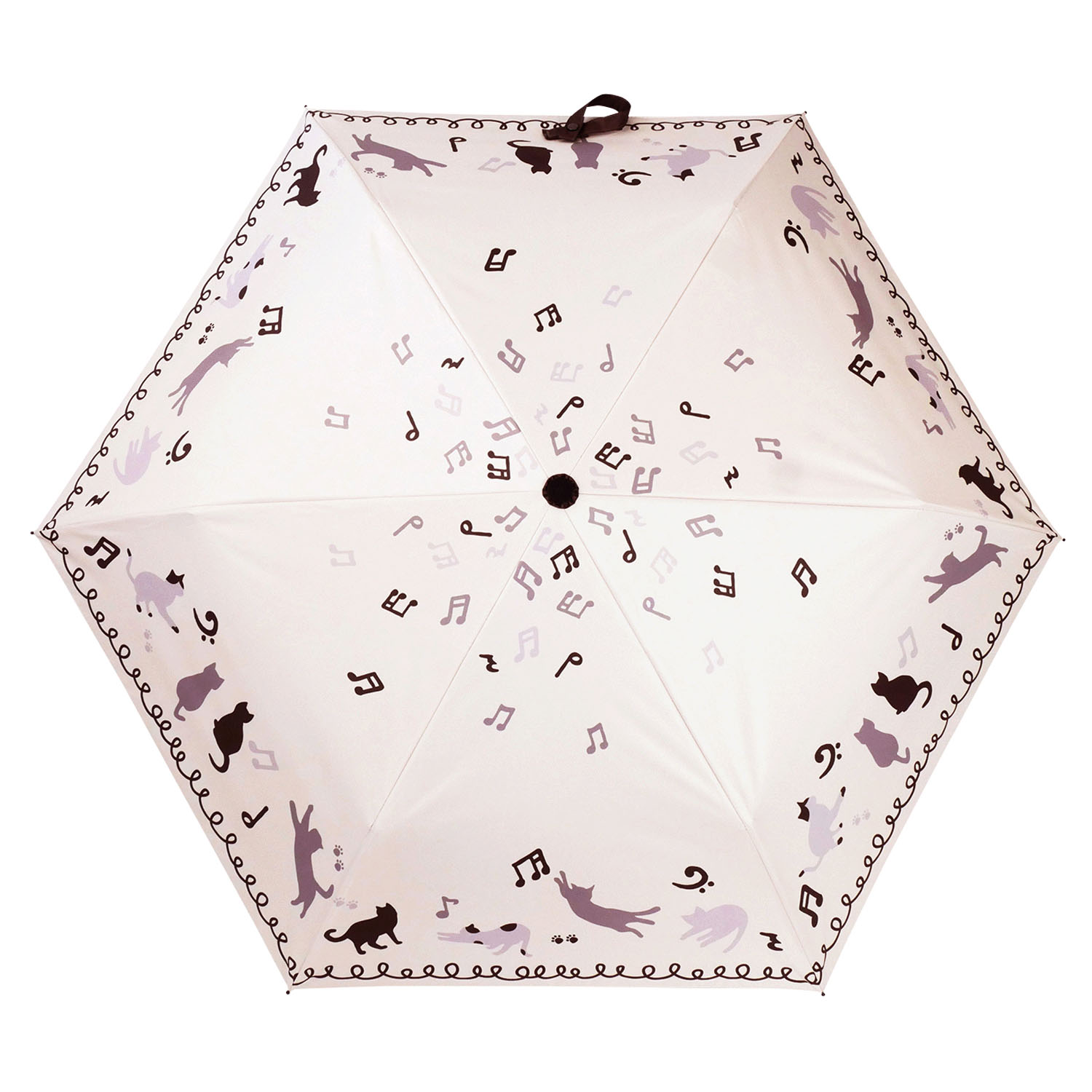 晴雨兼用折りたたみ傘 音符 - 画像1