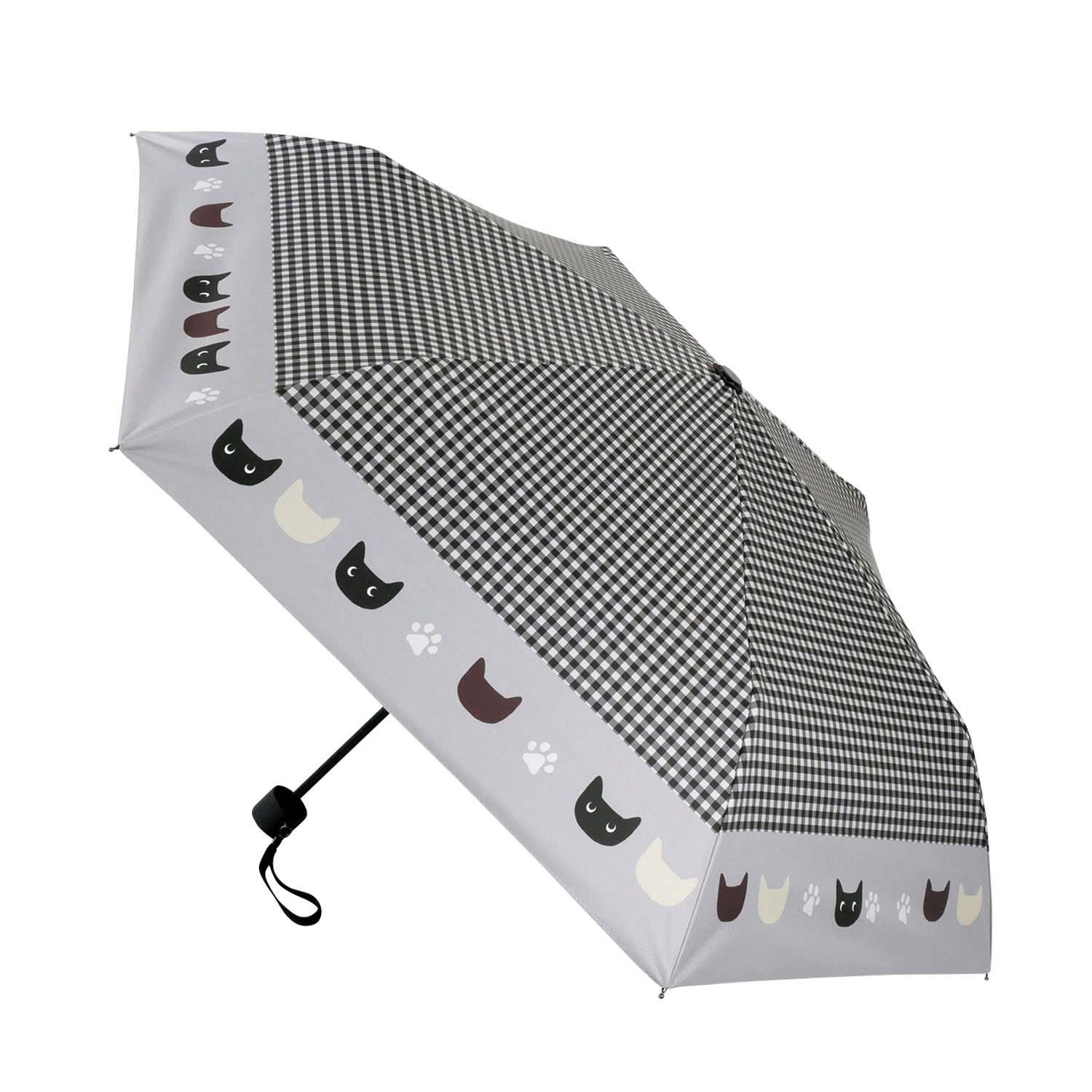 晴雨兼用折りたたみ傘 チェック - 画像2