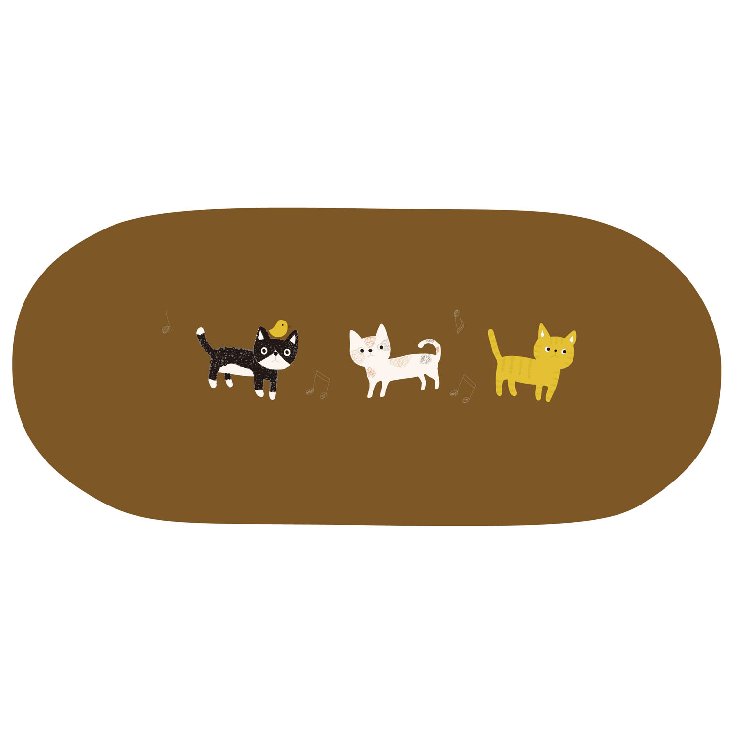 眼鏡ケース ねこ全身 - 画像2