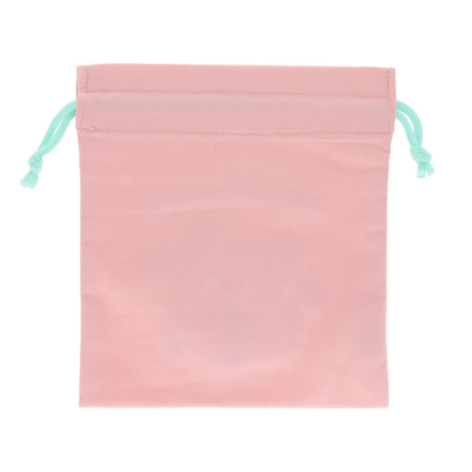 はなまるおばけ サガラ刺繍巾着 ピンク - 画像3