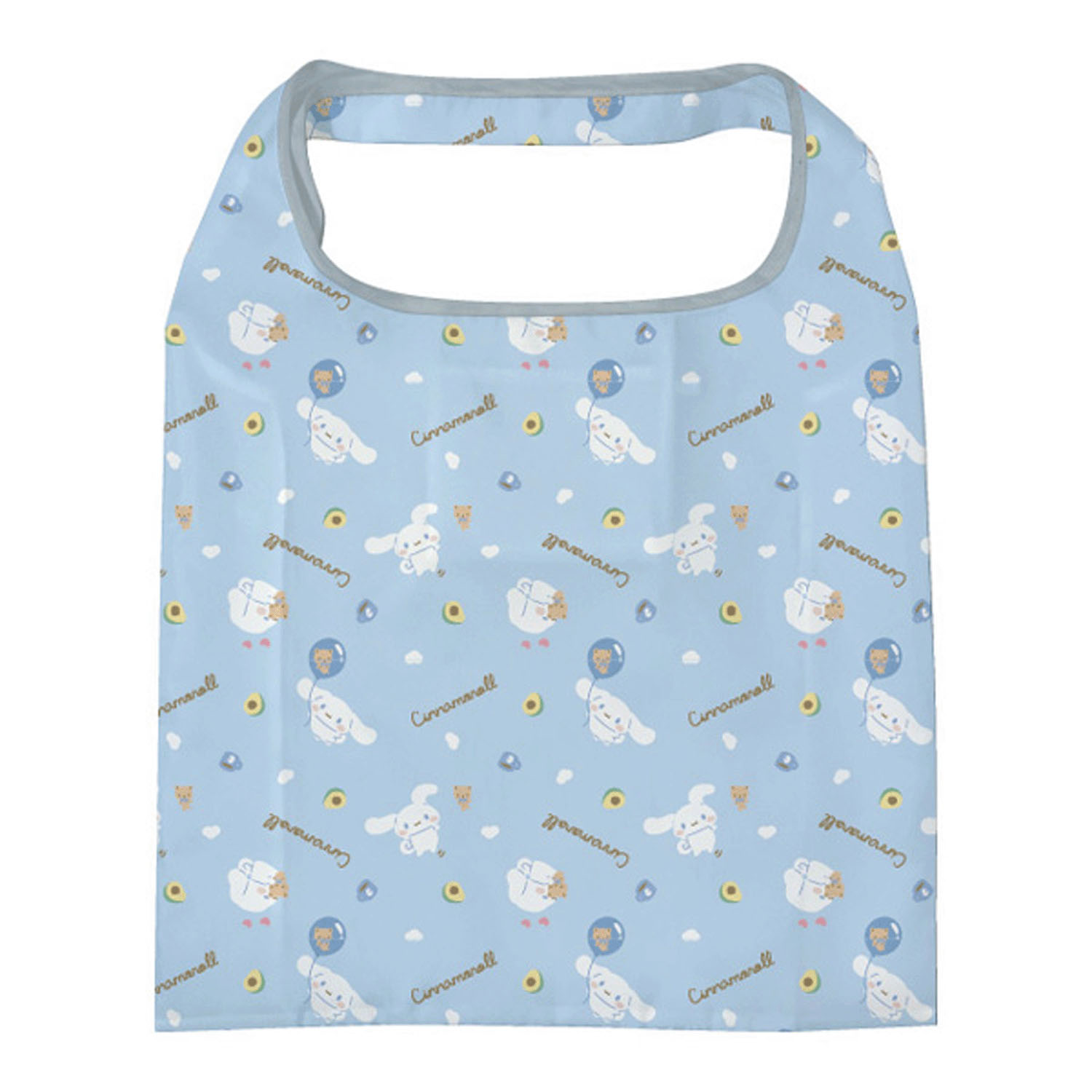 シナモロール ポケット付きエコバッグ ブルー - 画像1