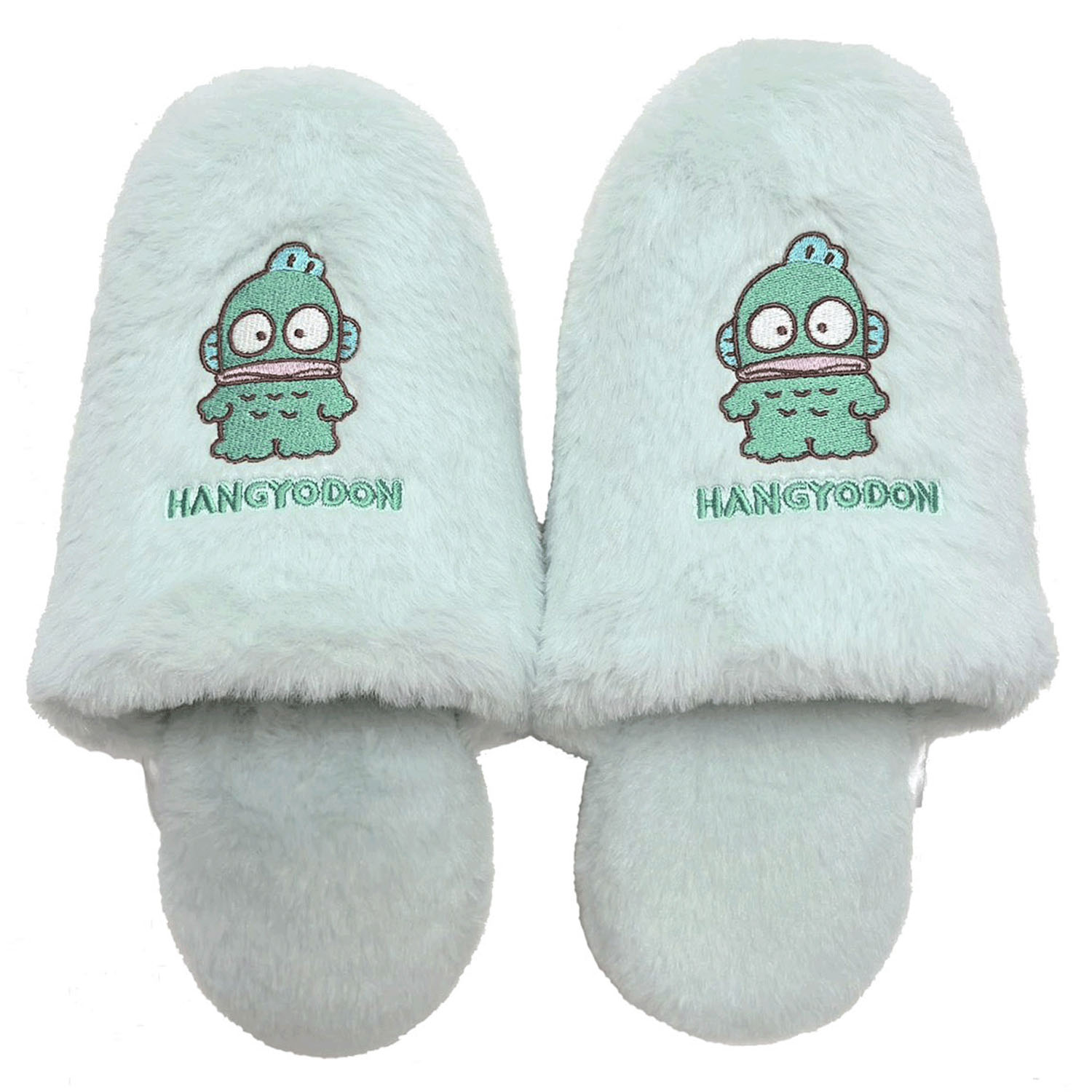 サンリオキャラクターズ ボアスリッパ ハンギョドン グリーン - 画像1