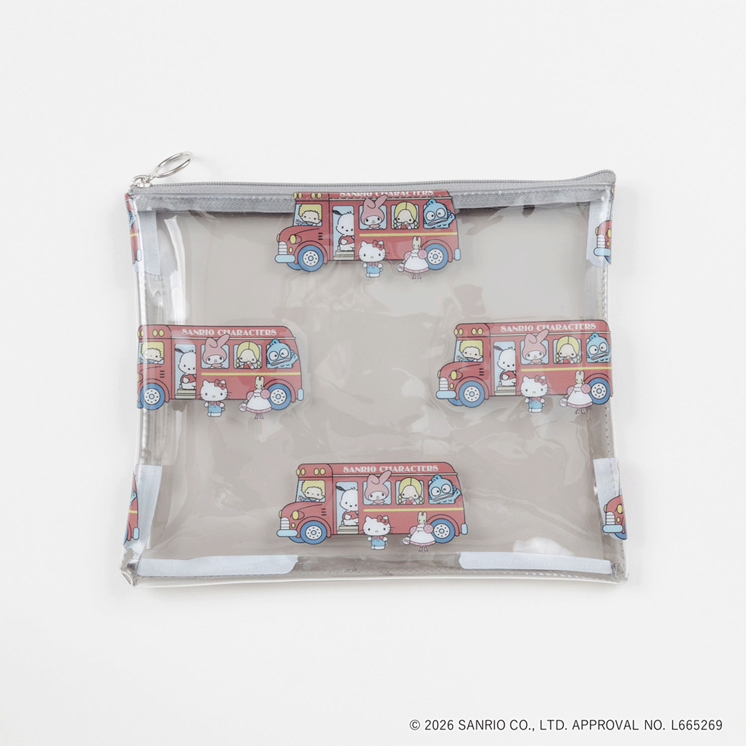 SANRIO CHARACTERS BASIC PVCポーチ バス - 画像1