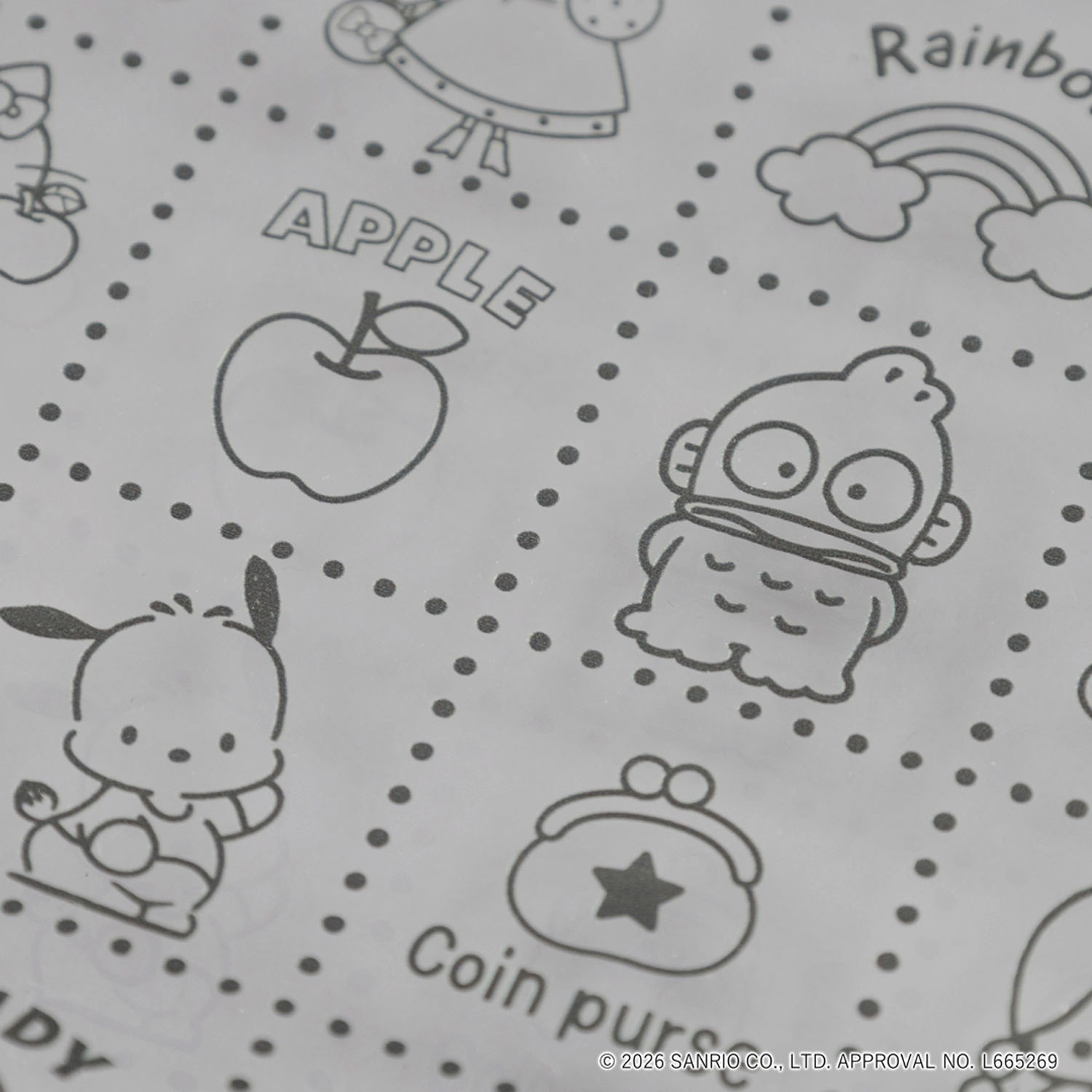 SANRIO CHARACTERS BASIC PVCポーチ MIXモノトーン - 画像3