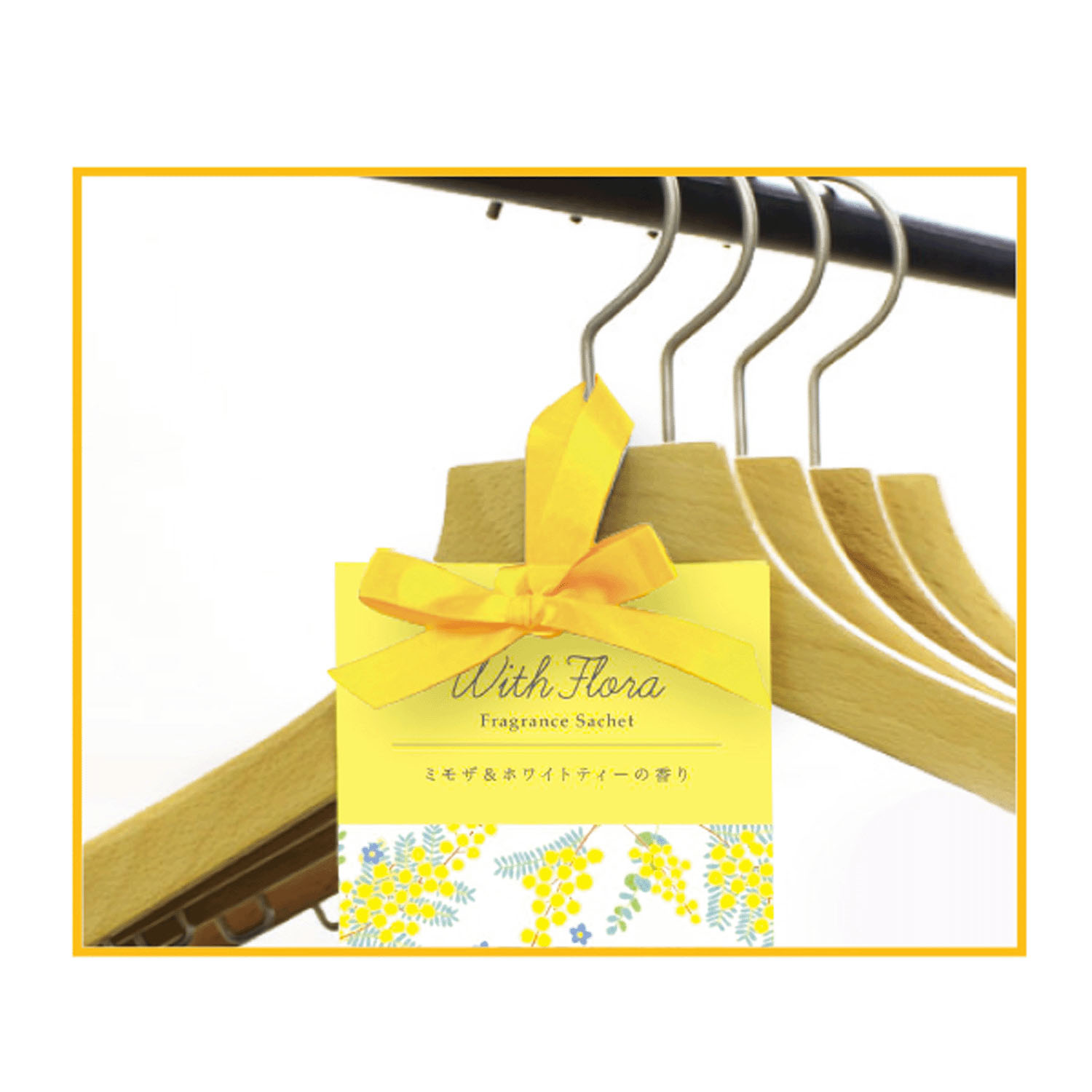 ウィズフローラ フレグランスサシェ ミモザ＆ホワイトティー - 画像2