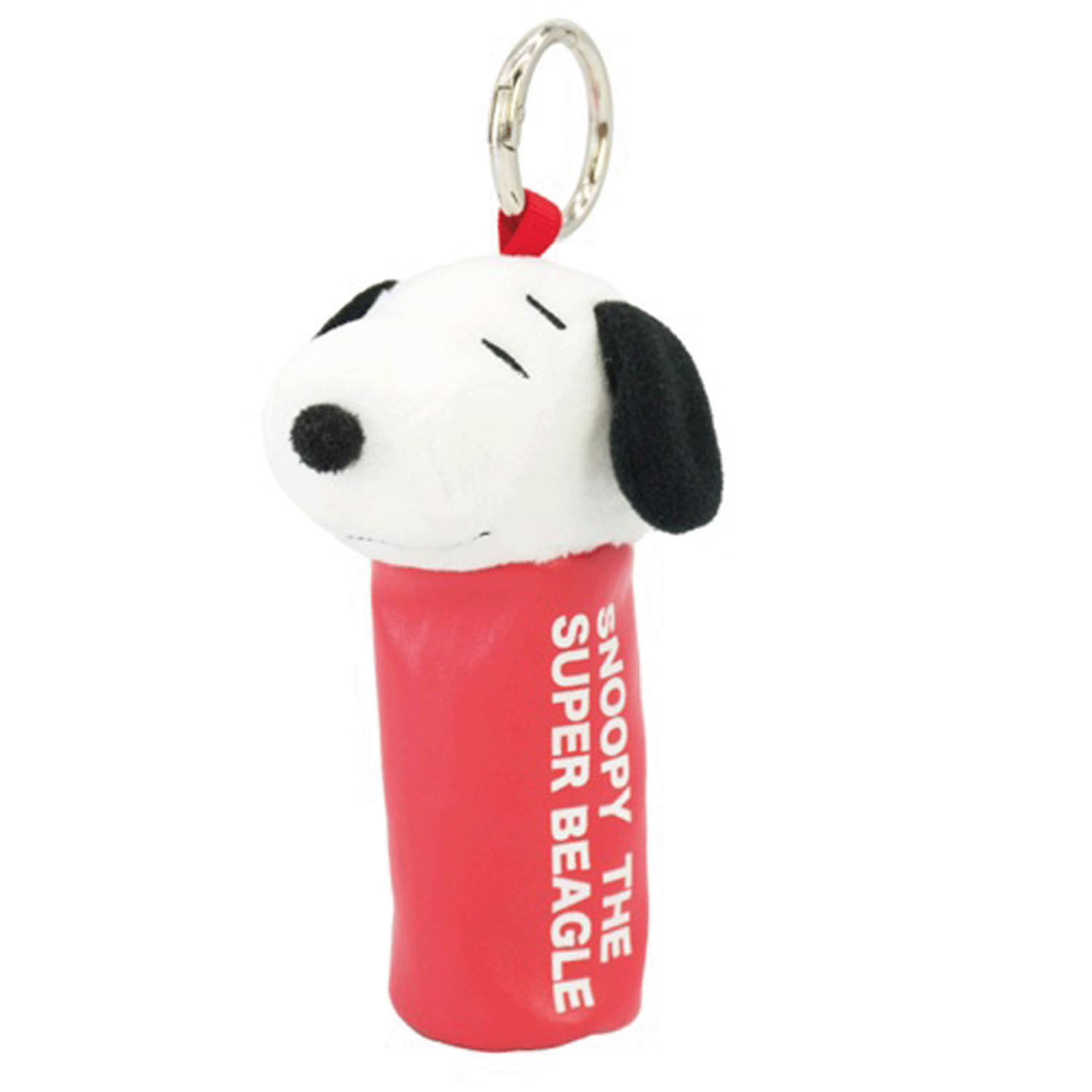 ピーナッツ スヌーピー ミニシリンダーキーチェーン レッド - 画像1