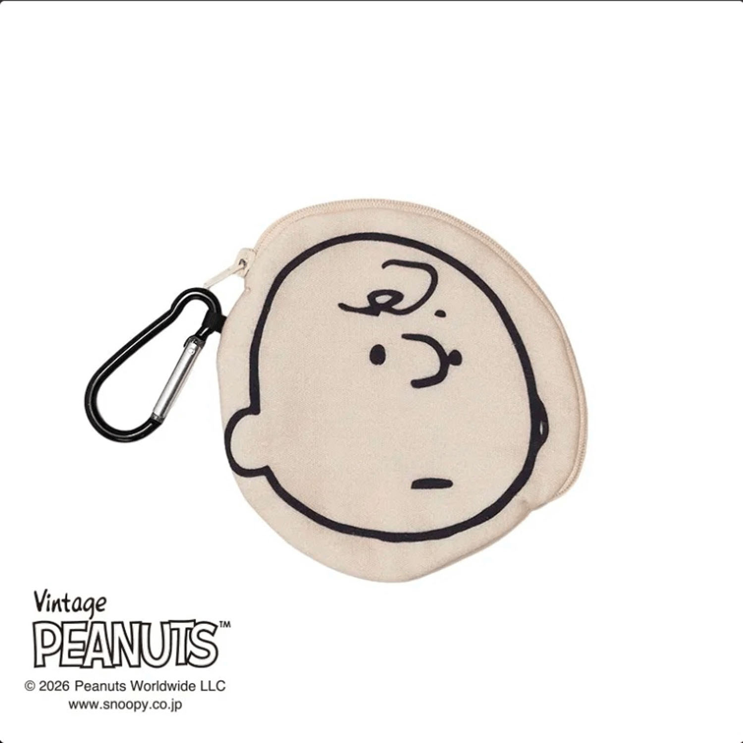 スヌーピー ダイカットタオルポーチ チャーリーブラウン ベージュ - 画像1