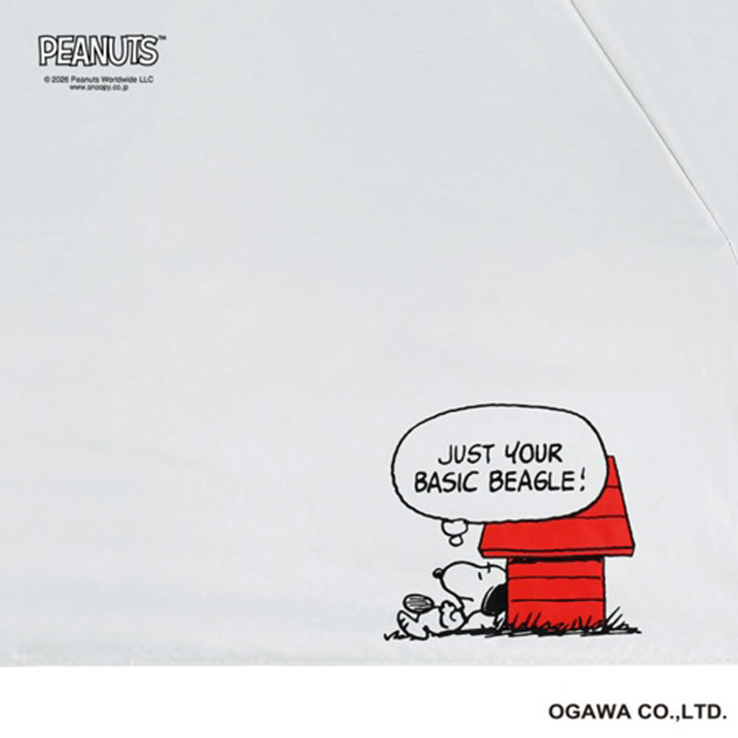 ピーナッツ スヌーピー 晴雨兼用折りたたみ傘 ドッグハウス - 画像2