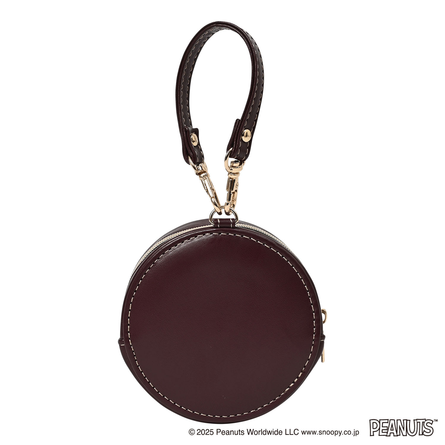 スヌーピー ラウンドマカロンポーチ チョコレート - 画像3