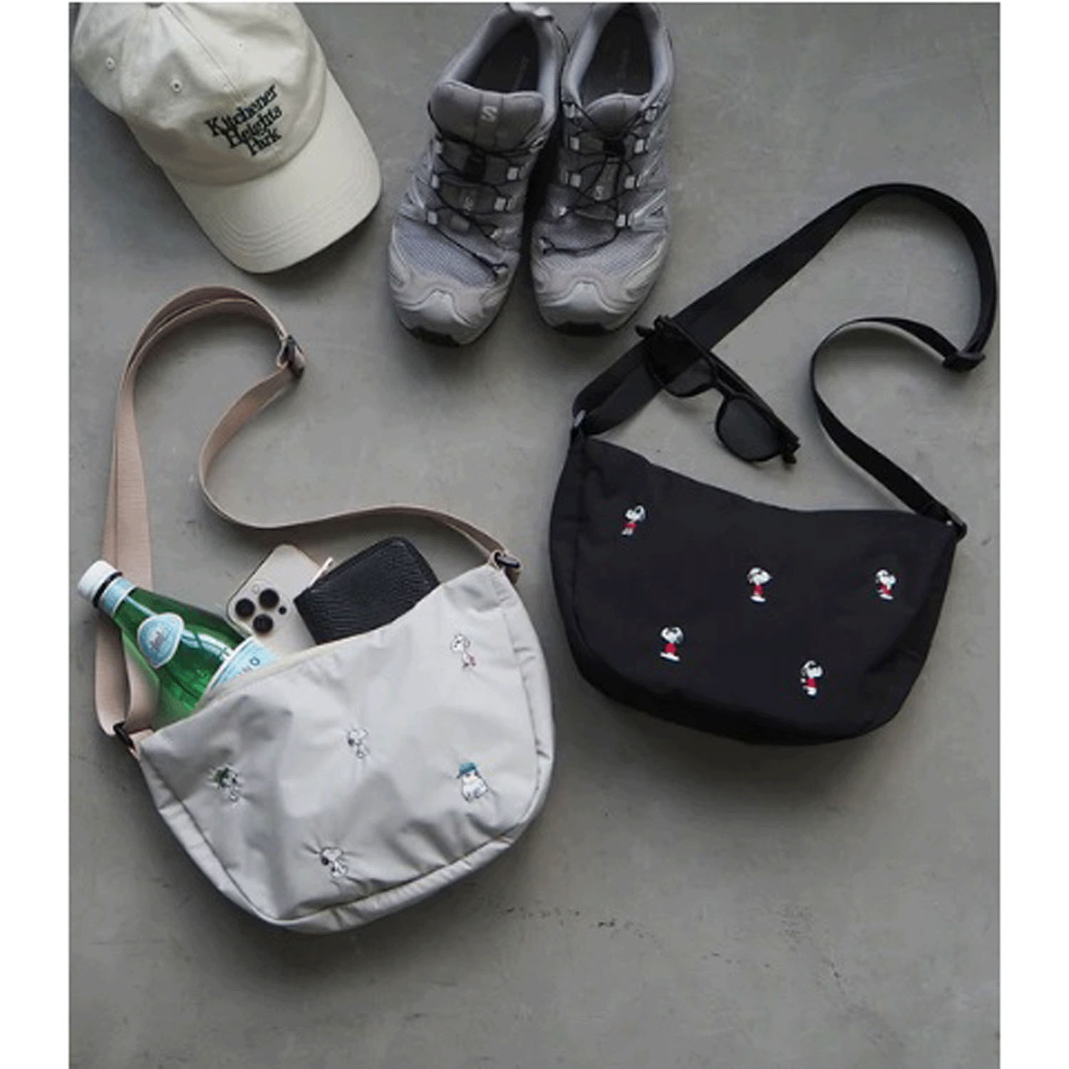 スヌーピー（PEANUTS） SOLEILポケッタブルショルダー BEIGE - 画像3