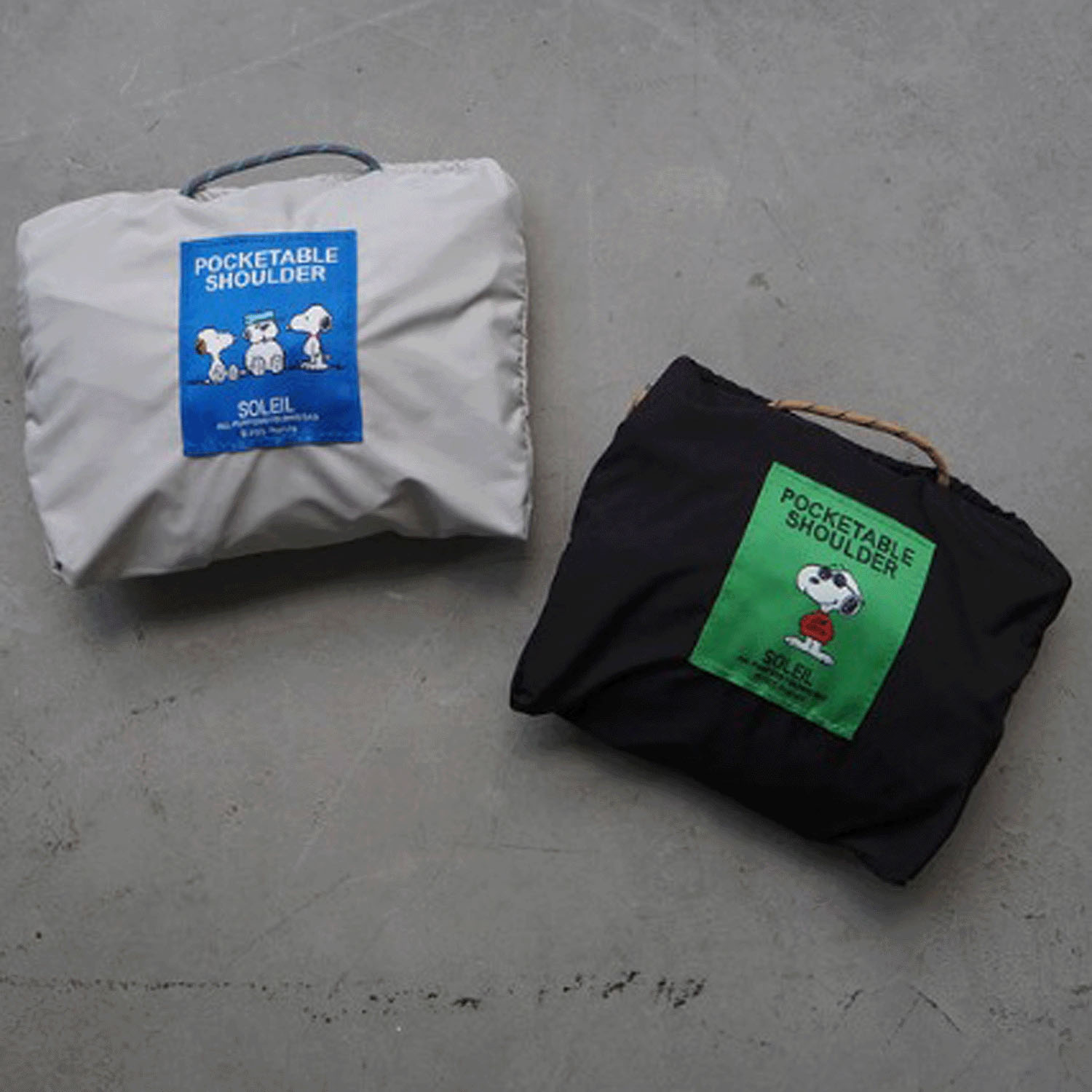 スヌーピー（PEANUTS） SOLEILポケッタブルショルダー BEIGE - 画像4