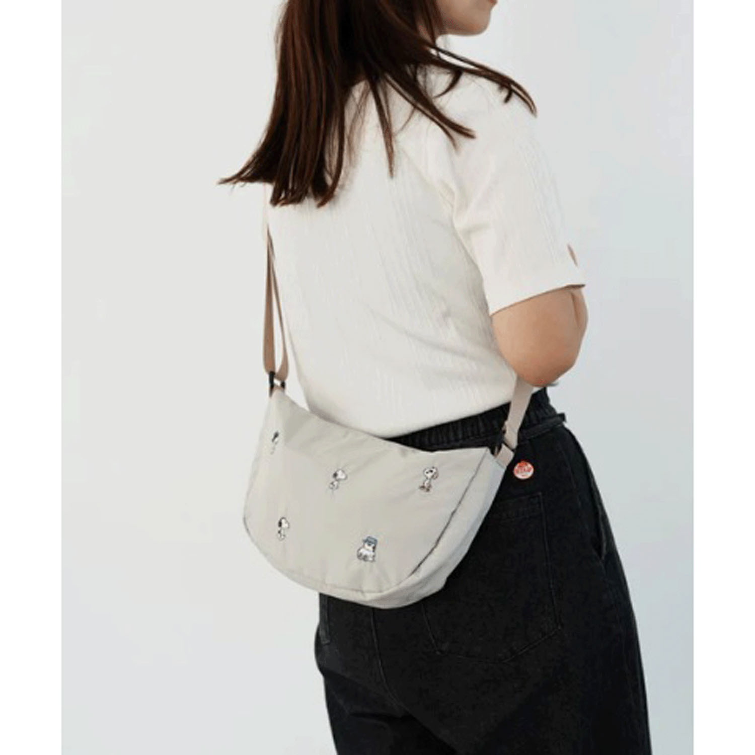 スヌーピー（PEANUTS） SOLEILポケッタブルショルダー BEIGE - 画像5