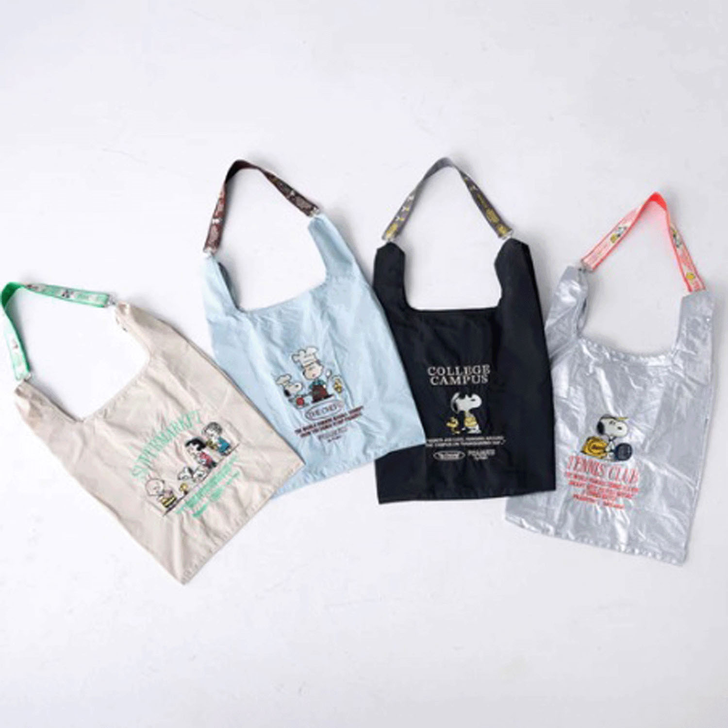 スヌーピー ストラップ付きショッパーバッグ SILVER - 画像2