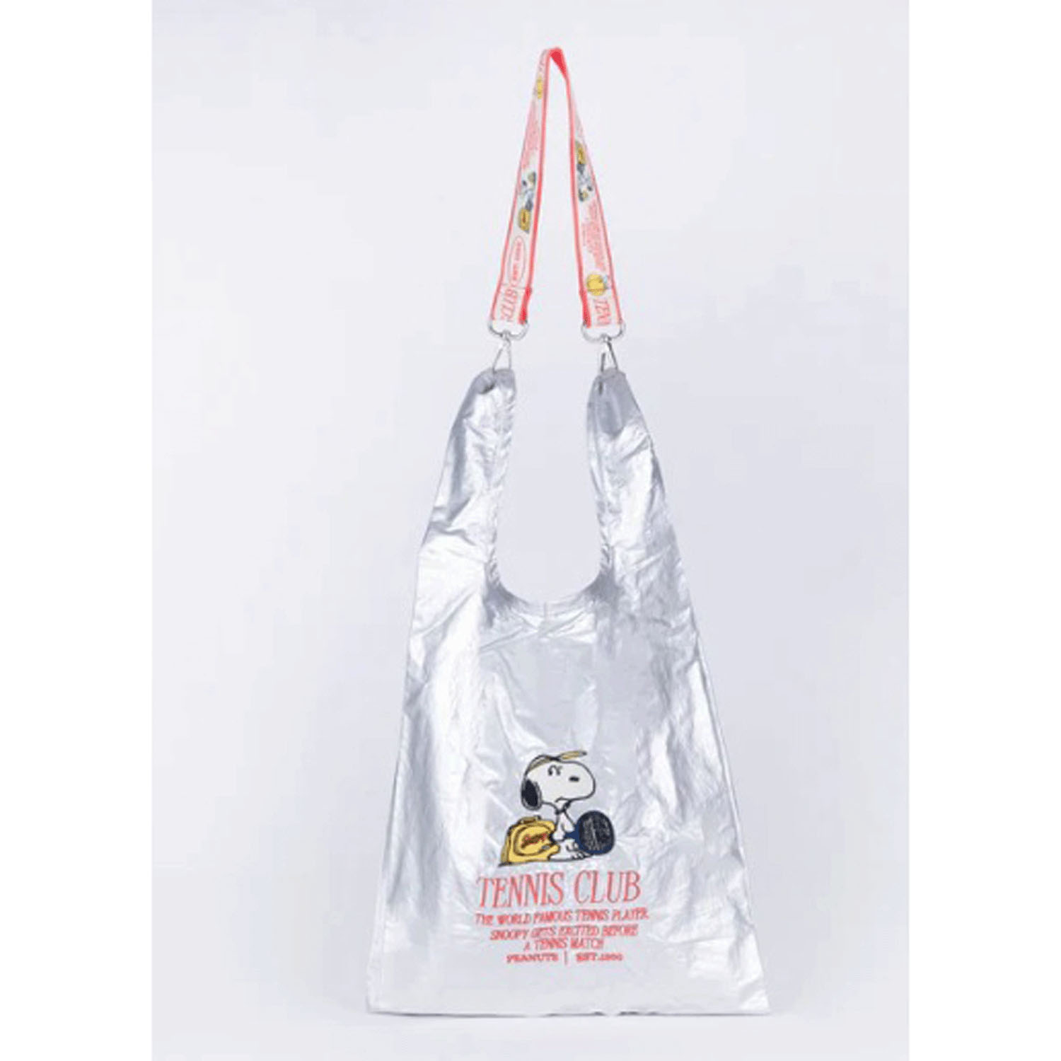 スヌーピー ストラップ付きショッパーバッグ SILVER - 画像1