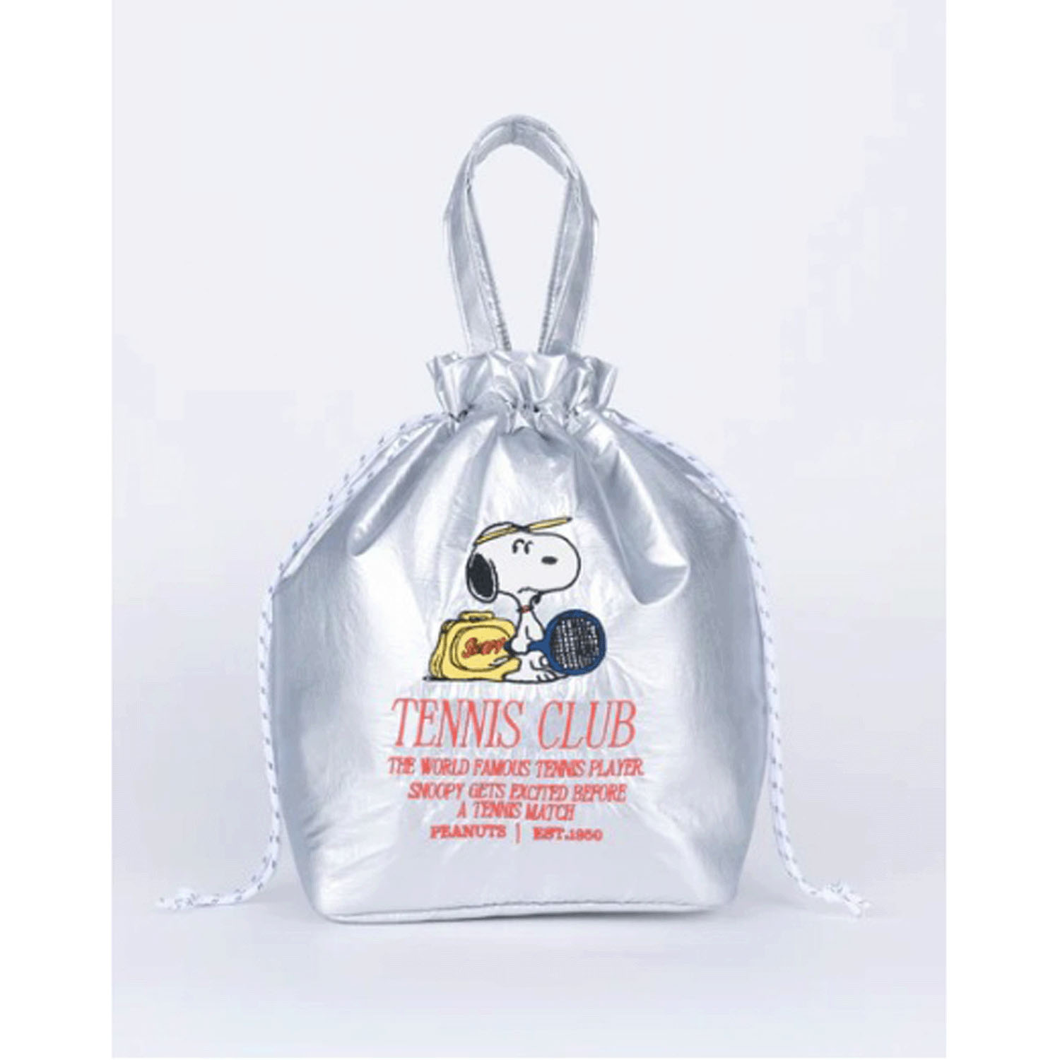 スヌーピー 保冷巾着トート （PEANUTS） SILVER - 画像1