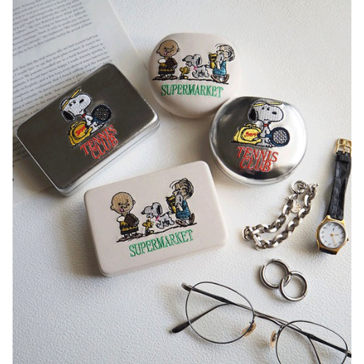 スヌーピー マルチケースラウンド （PEANUTS） IVORY - 画像5