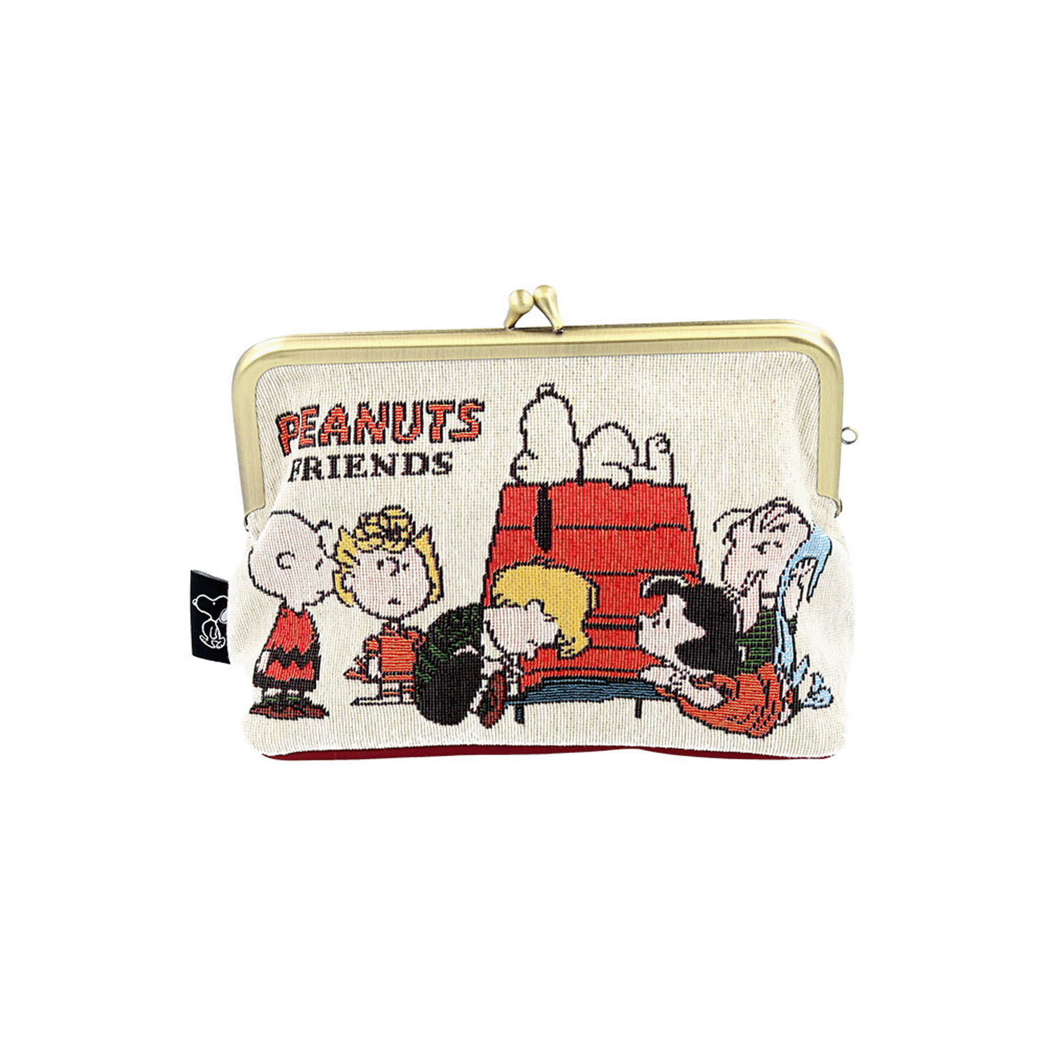 ゴブラン織ポーチがま口スヌーピーフレンズ - 画像2