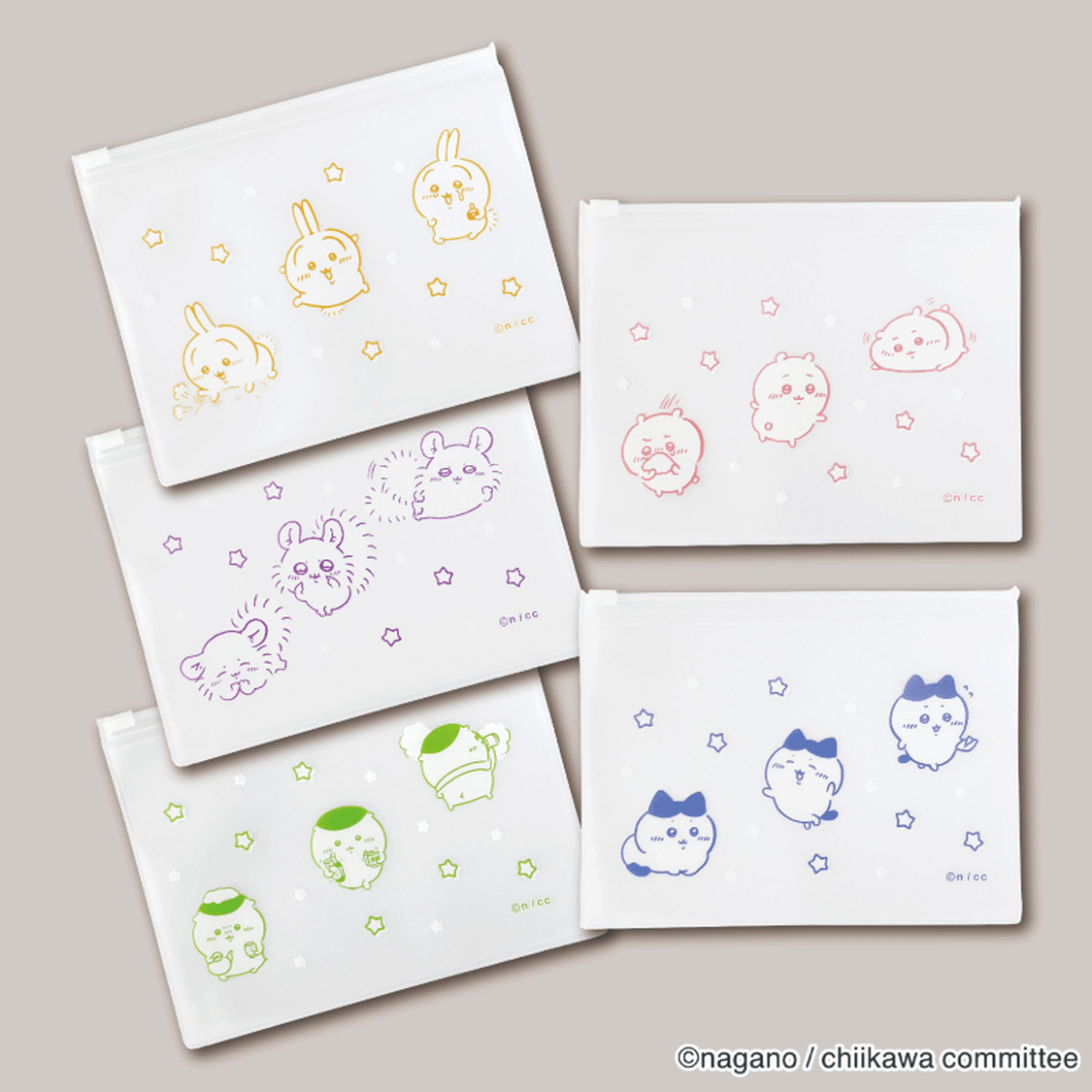 大人用 ちいかわ （スマイル） 3D 不織布マスク 5枚入＋ポーチ1枚付き - 画像5