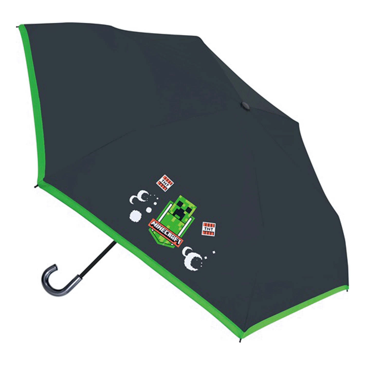 マインクラフト 晴雨兼用折り畳み傘 グリーン - 画像1