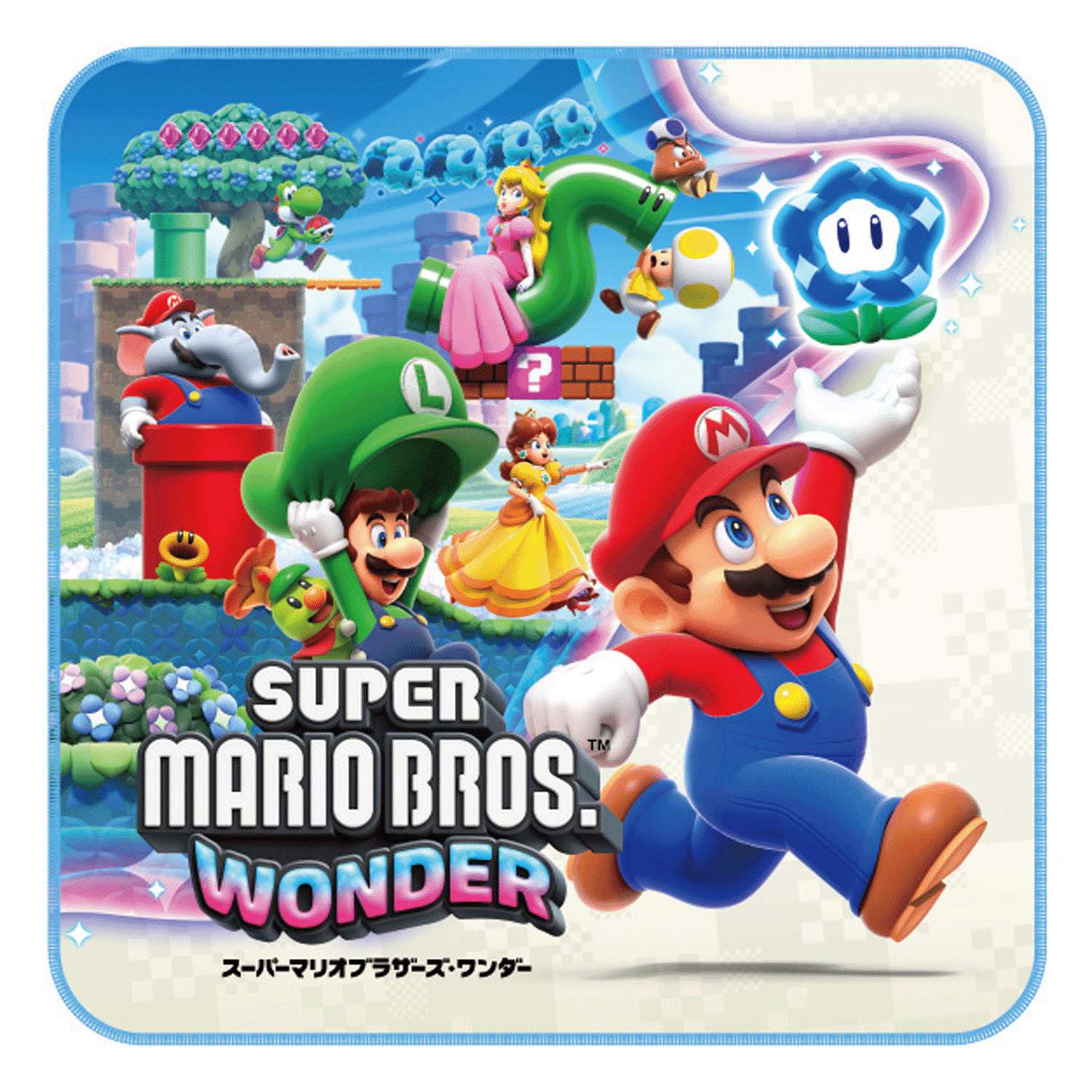 スーパーマリオブラザーズ ワンダー  ミニタオル 「ワンダービジュアル」 - 画像1