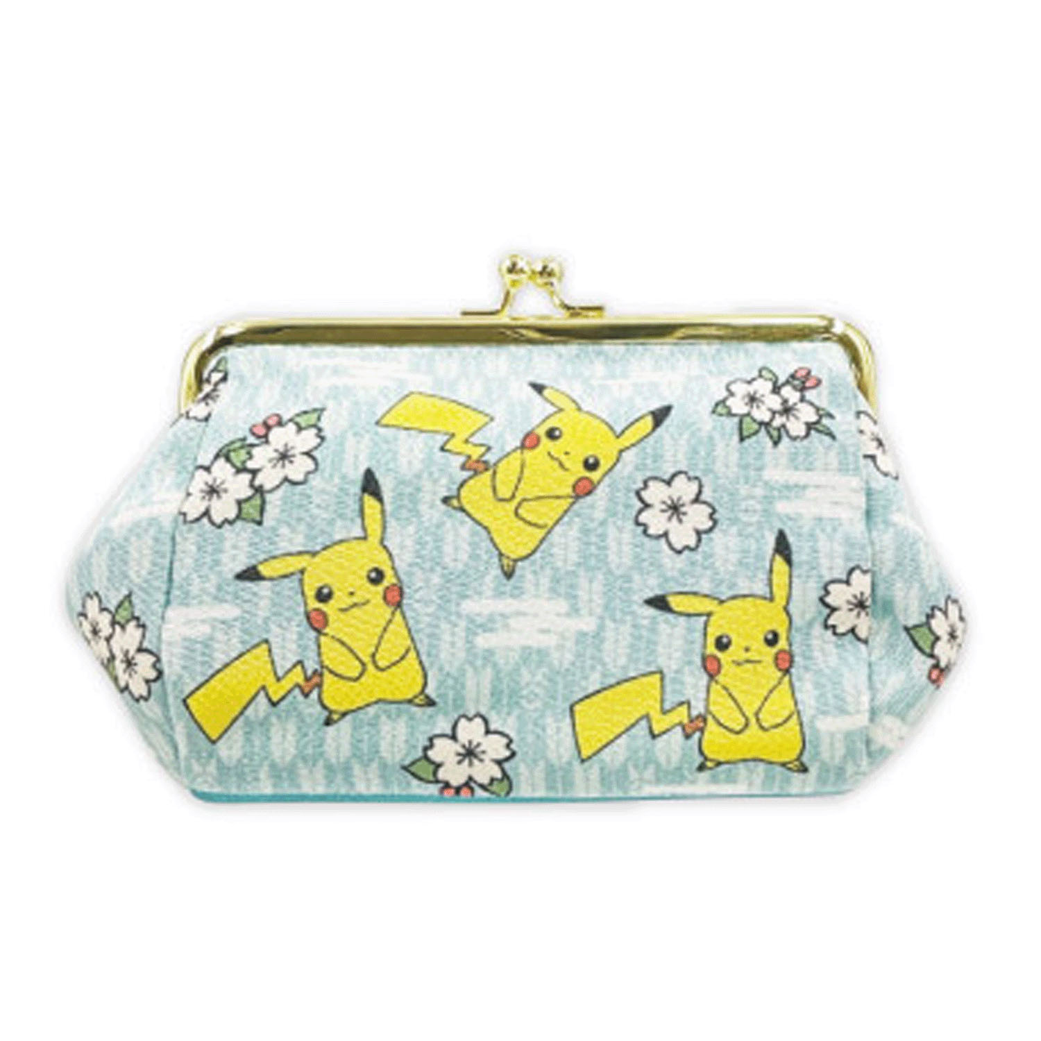 ポケモン がま口ポーチ  和柄 ピカチュウ - 画像1