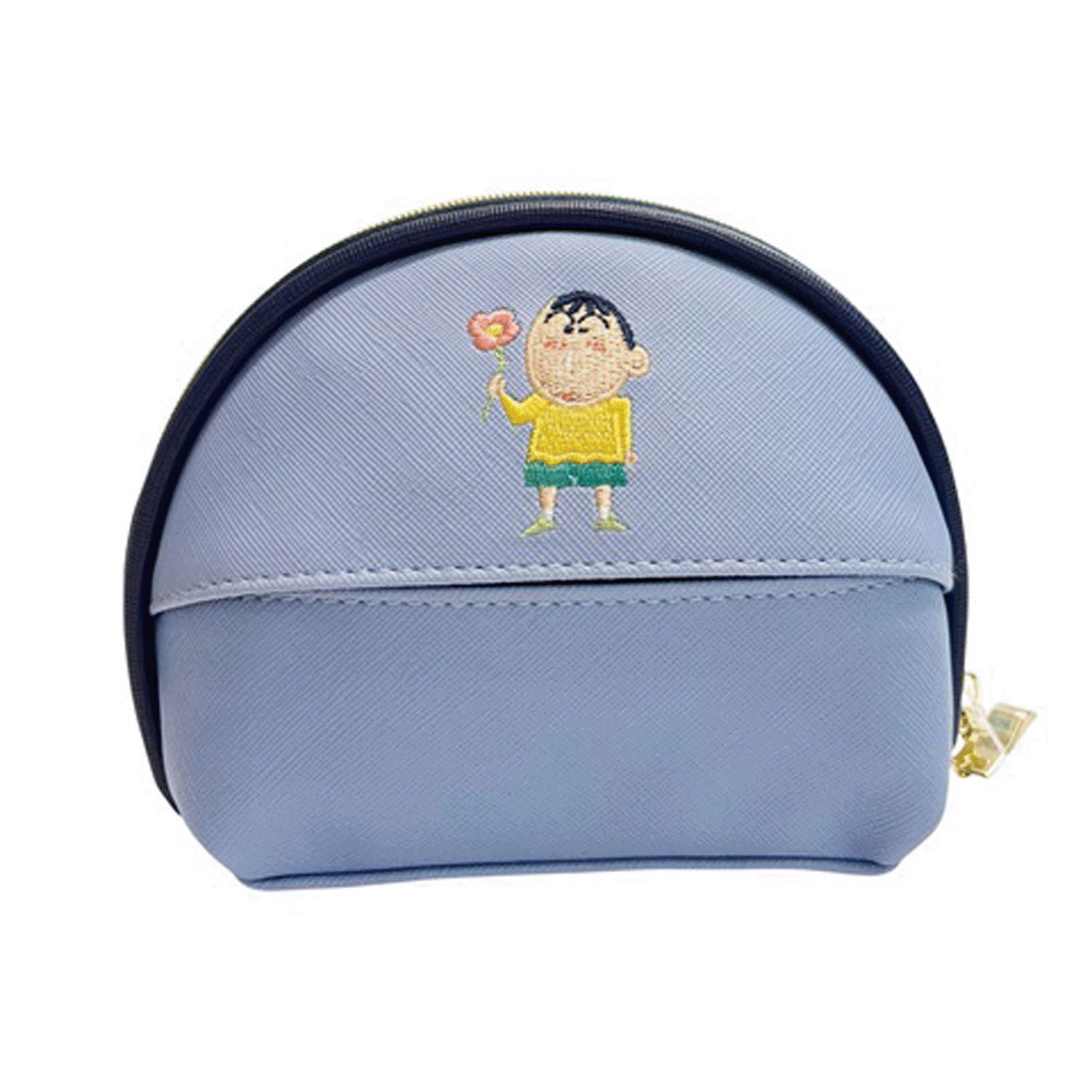 クレヨンしんちゃん シェルポーチ フラワー ブルー - 画像2