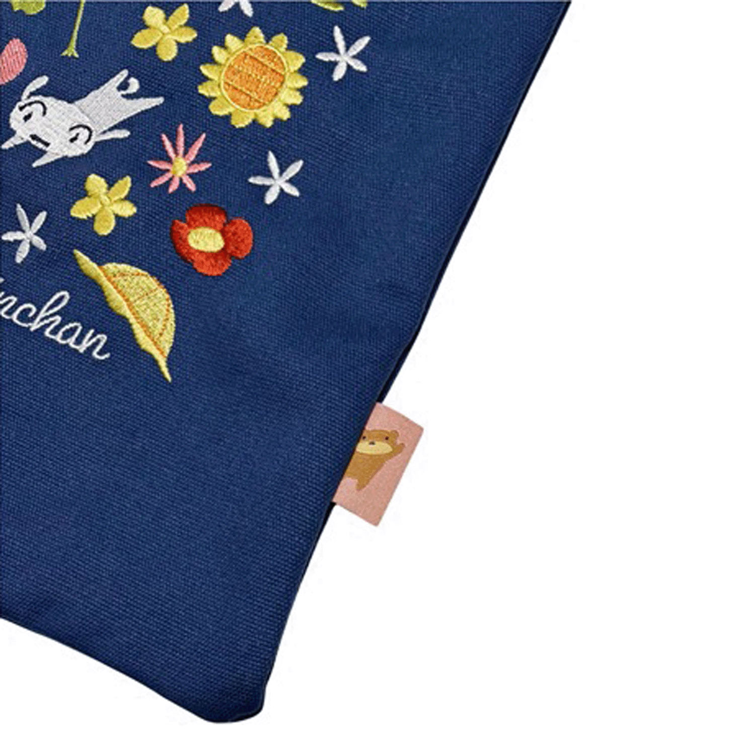 クレヨンしんちゃん 刺繍トートバッグ フラワー ネイビー - 画像2