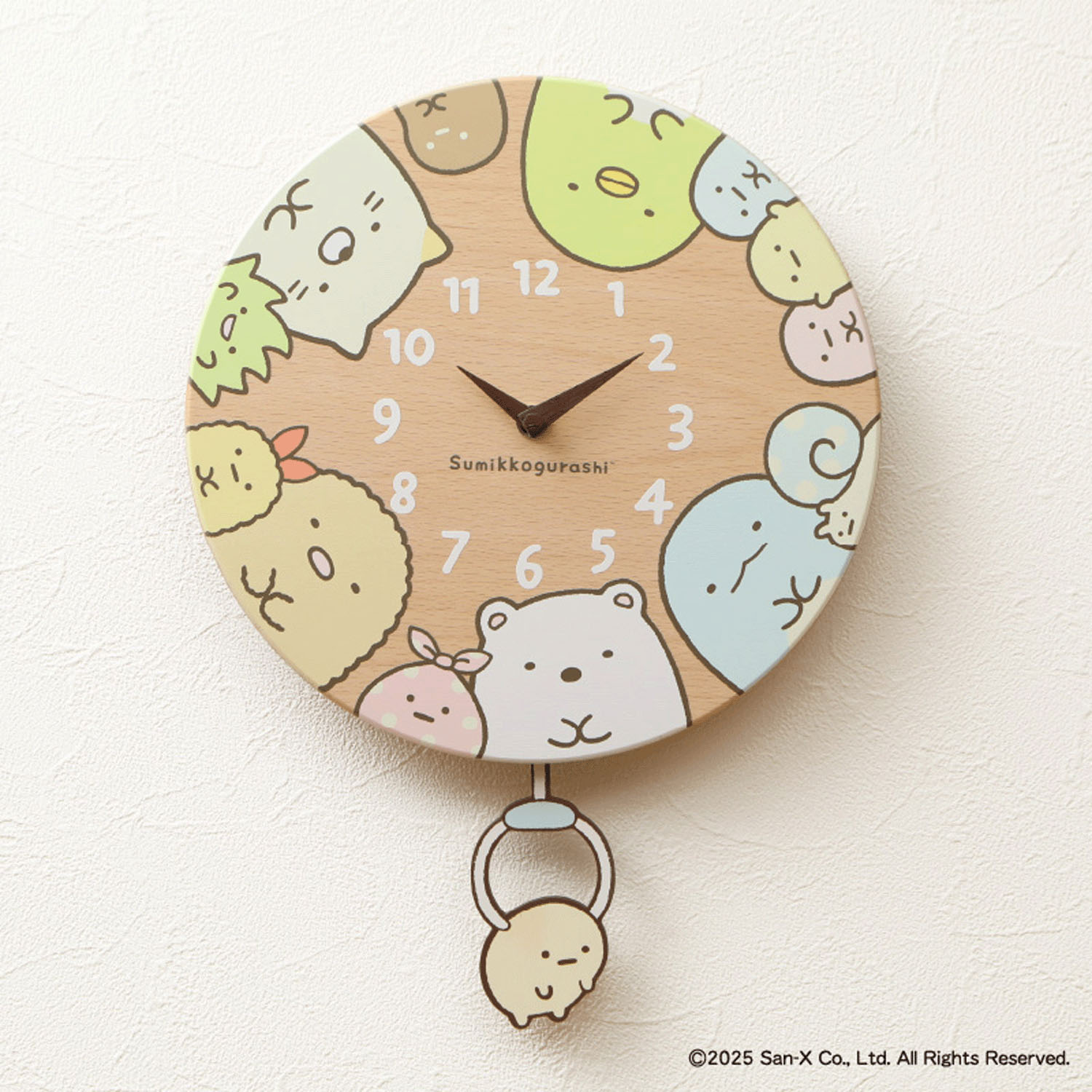 すみっコぐらし 掛け時計 すみっコなかま - 画像1