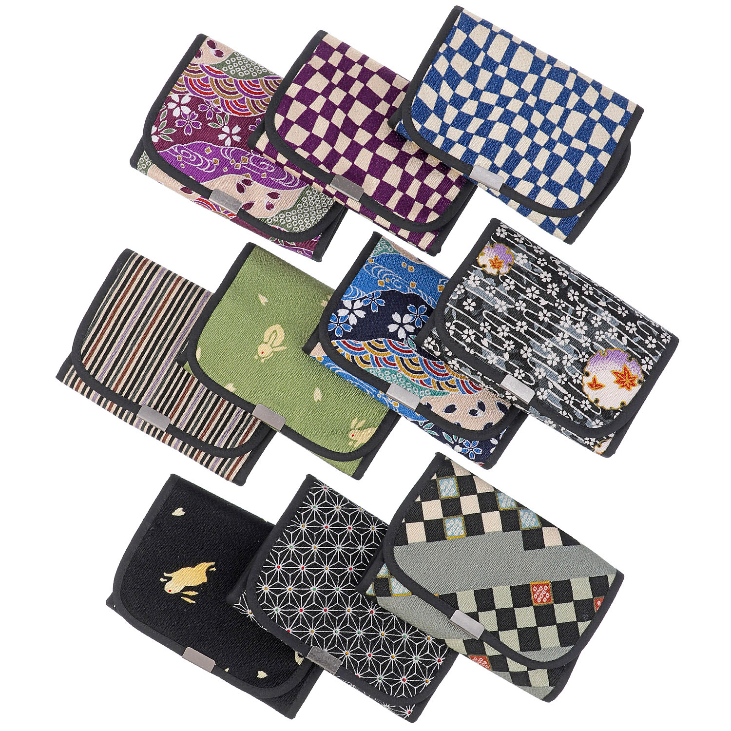 【柄アソート】縮緬薬入れ 大 - 画像1