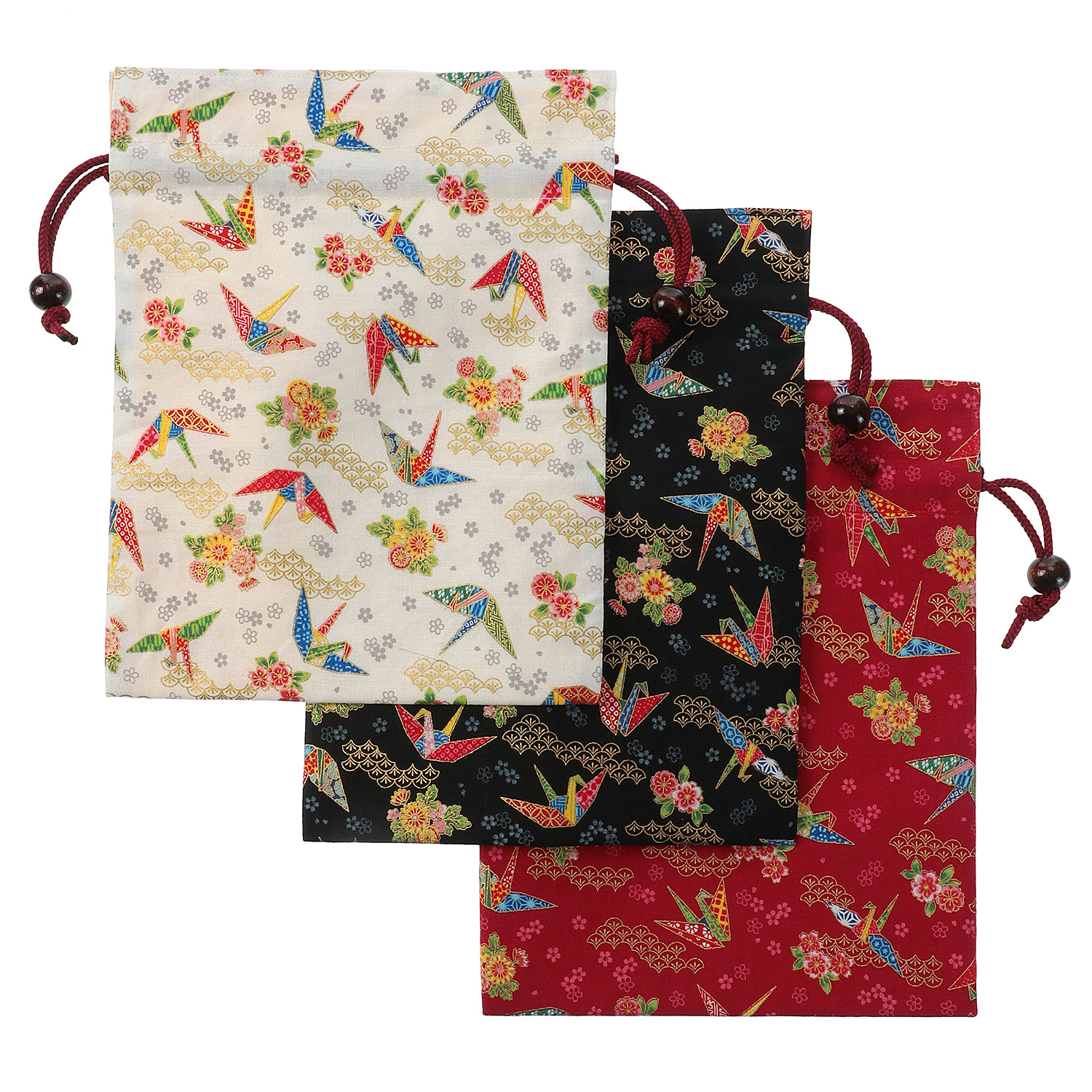 平巾着 折り鶴ちらし - 画像1