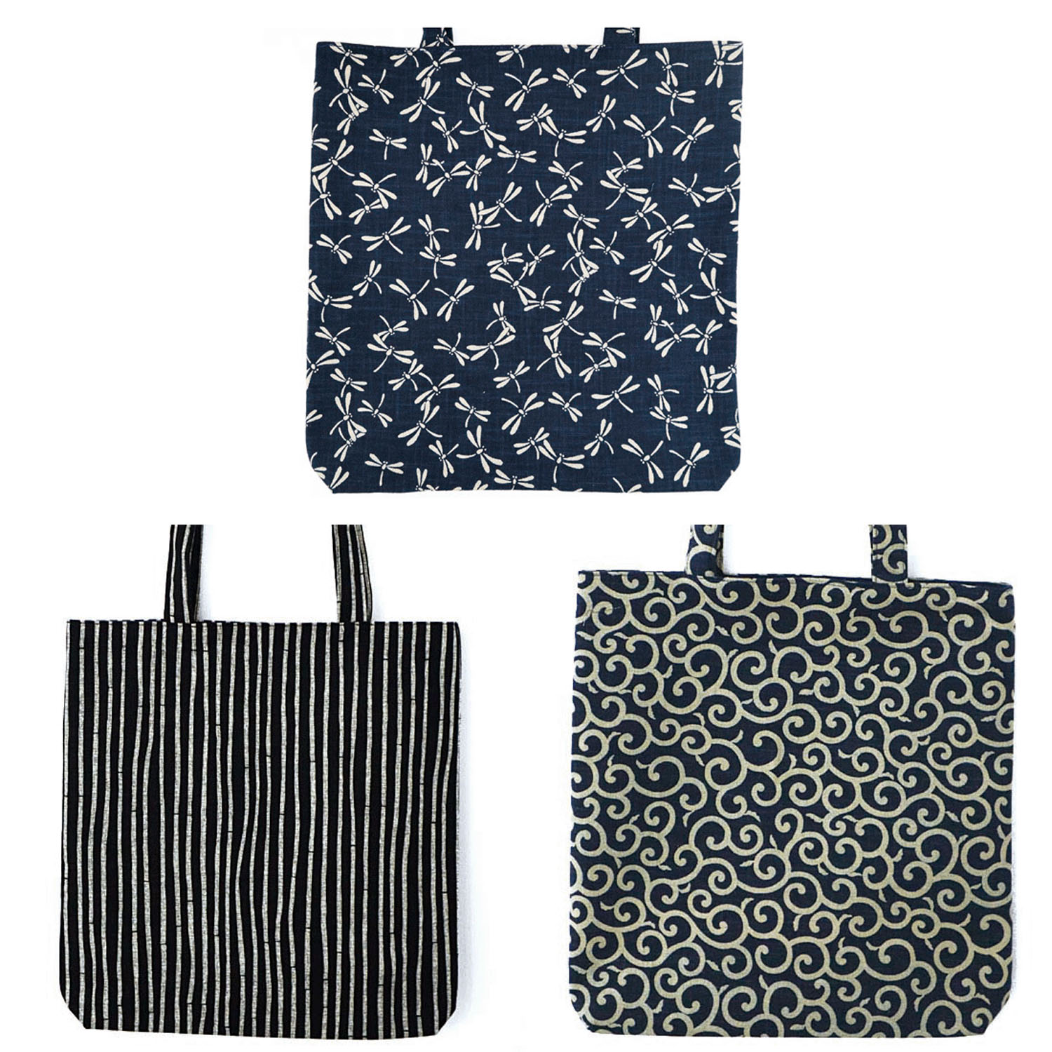 肩掛けトートバッグ 和紋柄