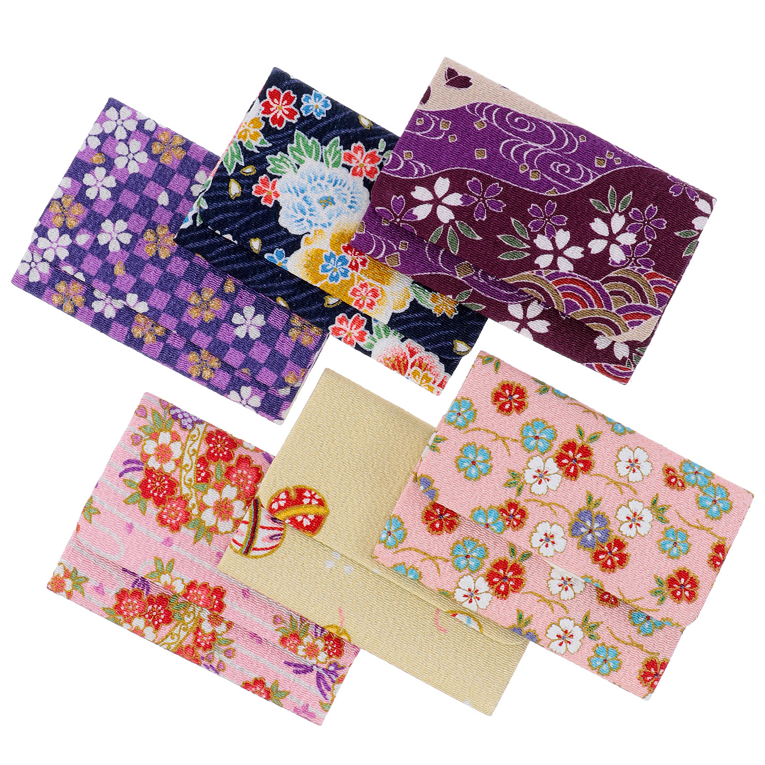 【柄アソート】縮緬名刺入れ - 画像1