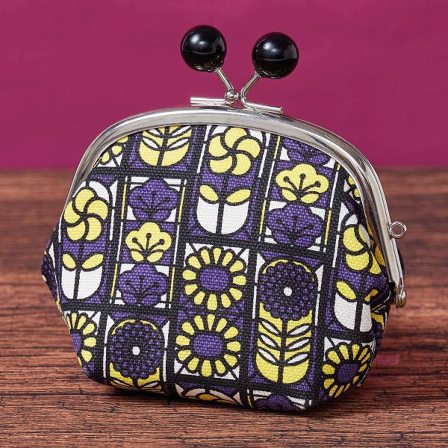 レトロガラス柄 マルチがま口 - 画像7