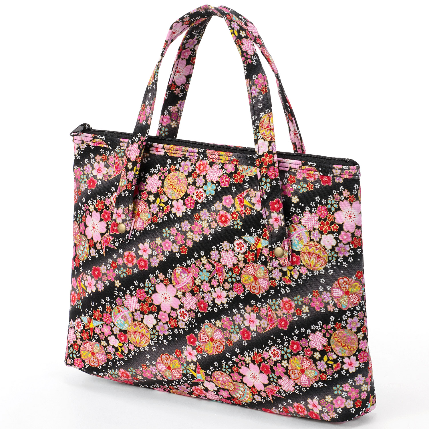 天ファスナー手提げ 花てまり - 画像2