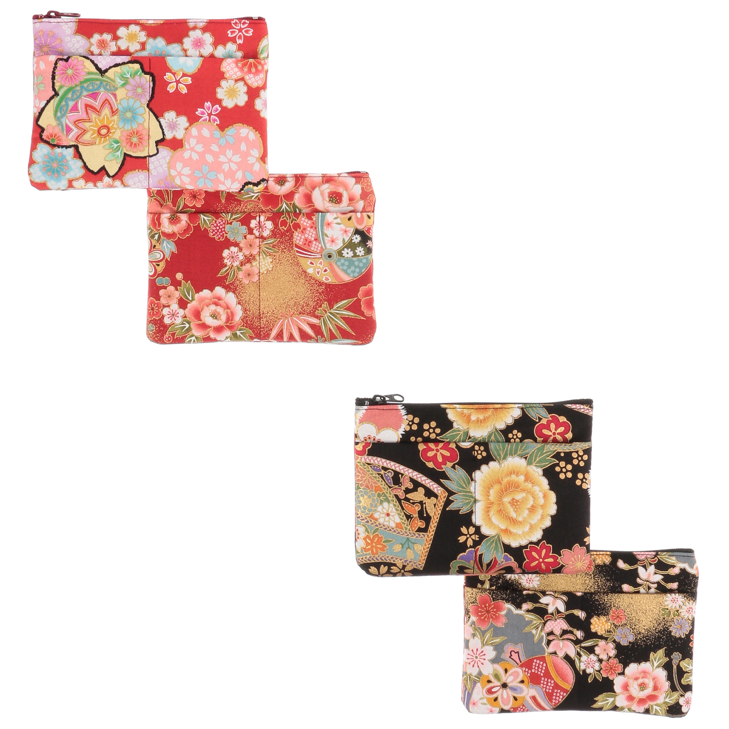 花小紋 前ポケット付カードポーチ - 画像1