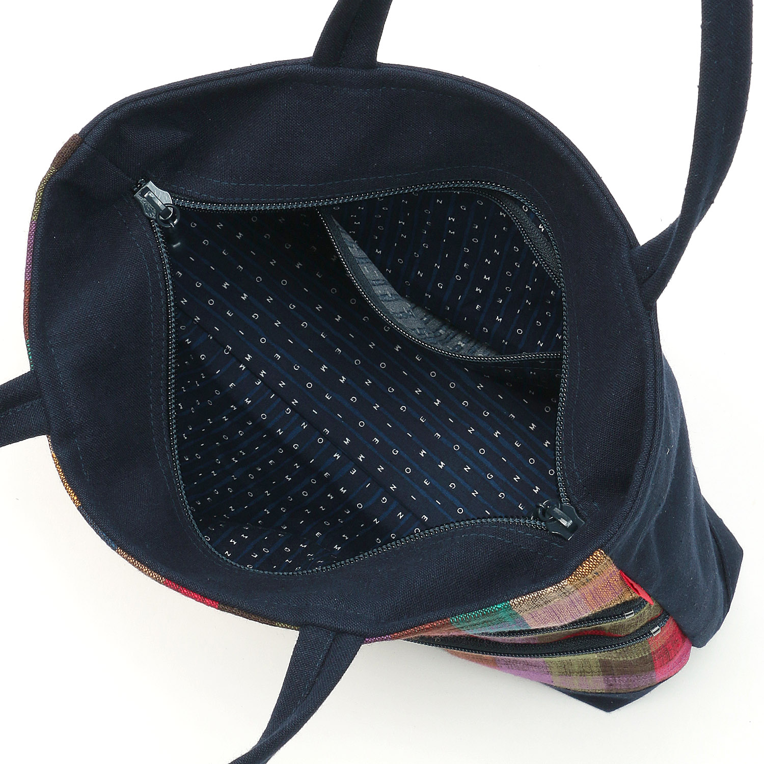 久留米絣 儀右ヱ門 仕分けポケット付トートバッグ - 画像6