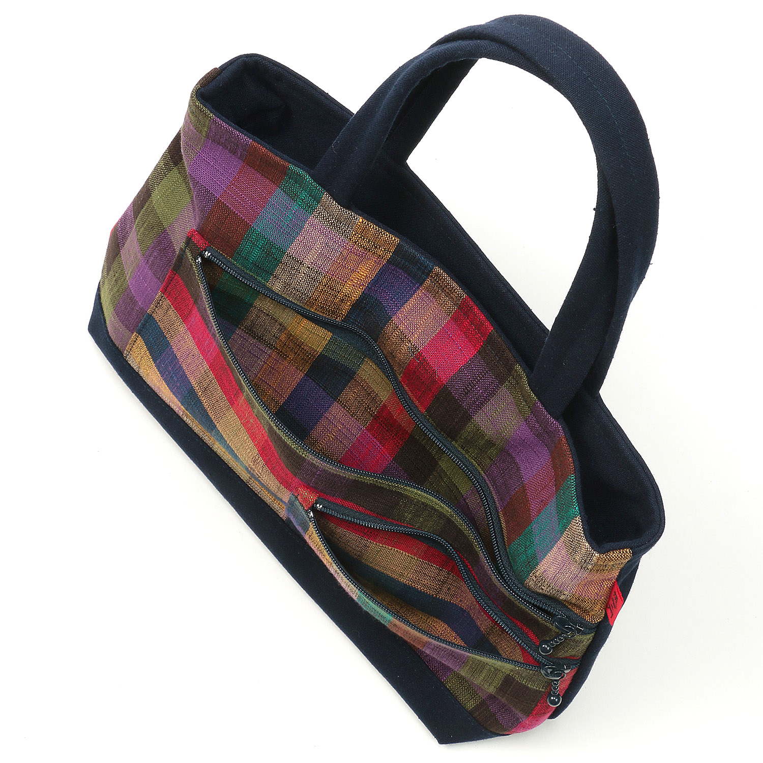 久留米絣 儀右ヱ門 仕分けポケット付トートバッグ - 画像7