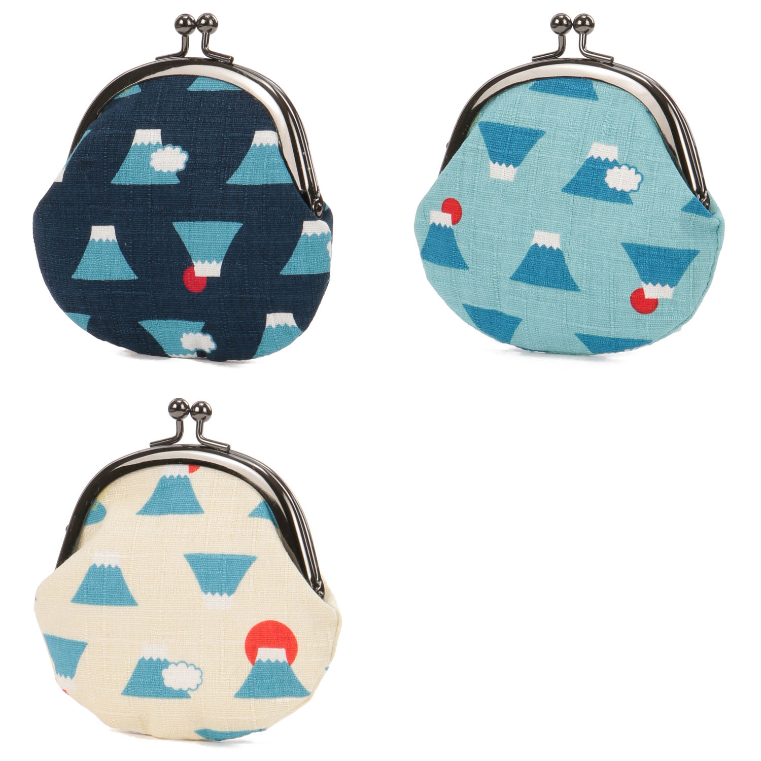 富士山柄 2・5口金小銭入れ - 画像1