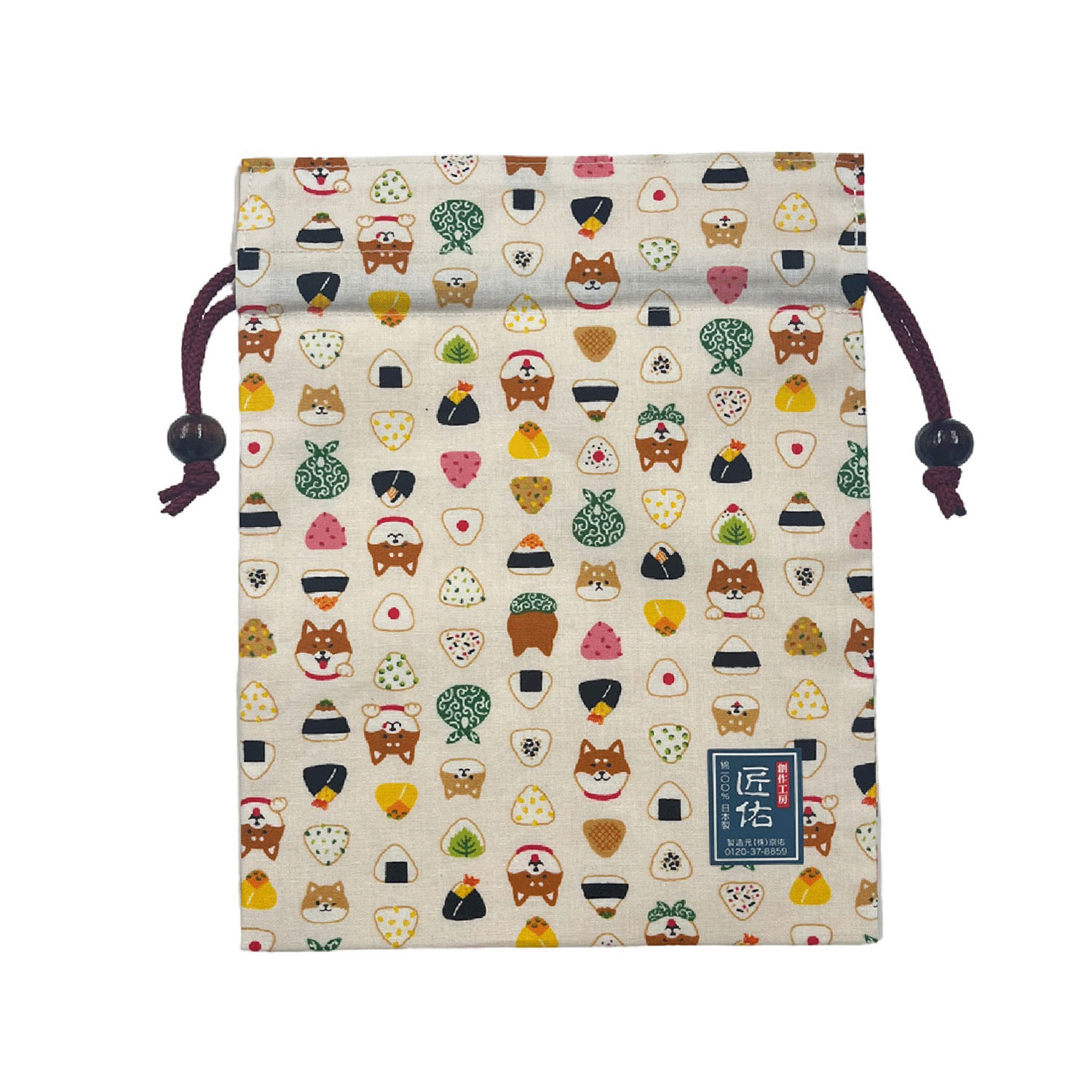 平巾着 柴犬おにぎり - 画像2
