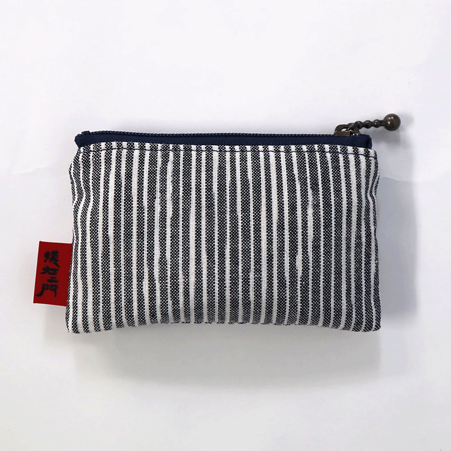 久留米絣 ファスナー付四角型小銭入 - 画像3