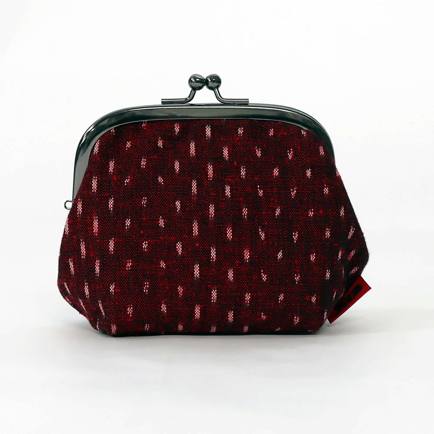 久留米絣 がま口3．5寸大 角丸 - 画像5