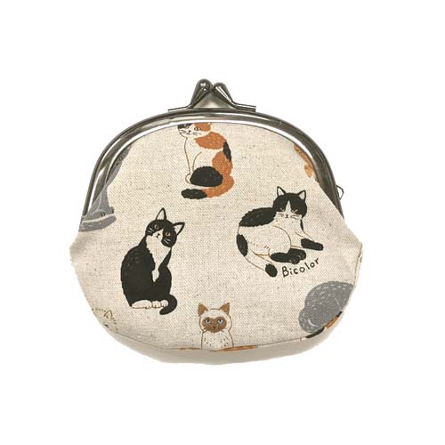 【2026年4月1日より価格変更】ねこ日和3・3寸がま口 - 画像1