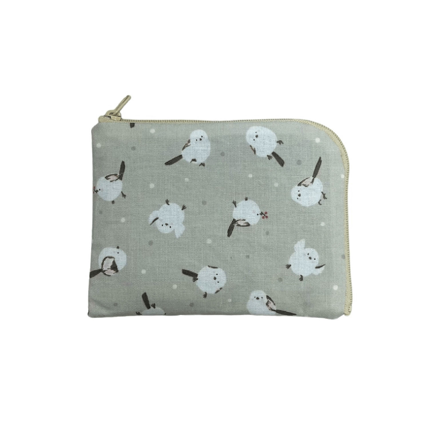 シマエナガL字型カードポーチ - 画像1