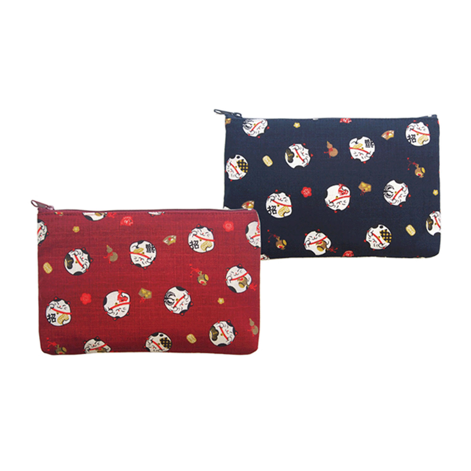 【2026年3月17日より価格変更】縁起屋福丸ねこ 平ポーチ小